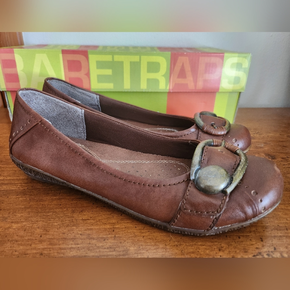 BareTraps Carla Brown Leather Flats Size 6 1/2 M - Picture 5 of 15